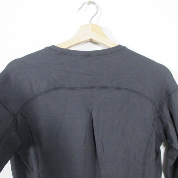 Lululemon Womens Rulu Long Sleeve Black Thumbholes Soft Pleated 6 Running 230 - Picture 5 of 10